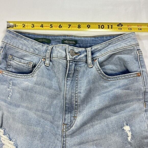 Wild Fable Highest Rise Skinny Jean Destroyed Raw Hem Denim Jeans Size 8 - Picture 9 of 12